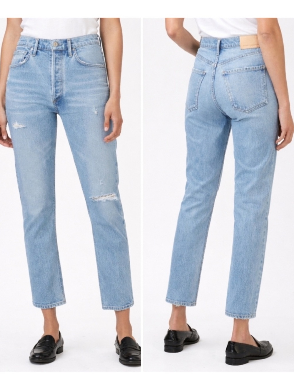 Citizens Of Humanity Jolene High-Rise Straight Jeans — Light Wash Blue